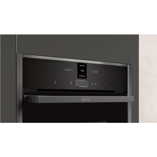 Neff N 70 Builtin compact oven with microwave function GraphiteGrey