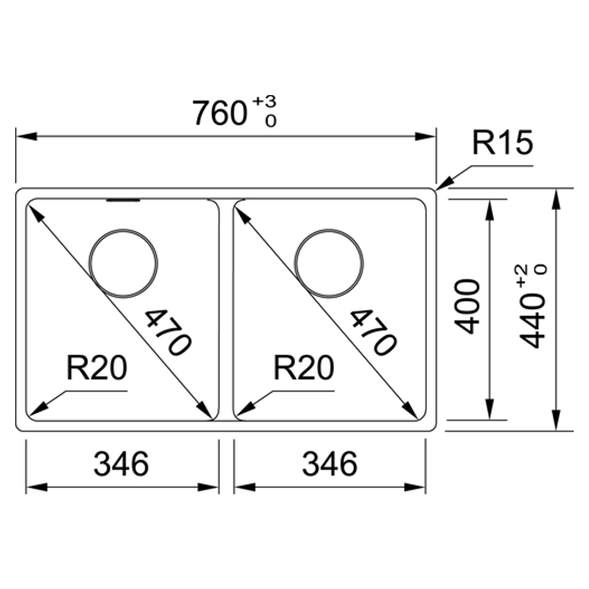 Franke Maris Double Bowl Sink 350/350mm Polar White MRG620/3535FPCPW. Buy Online with