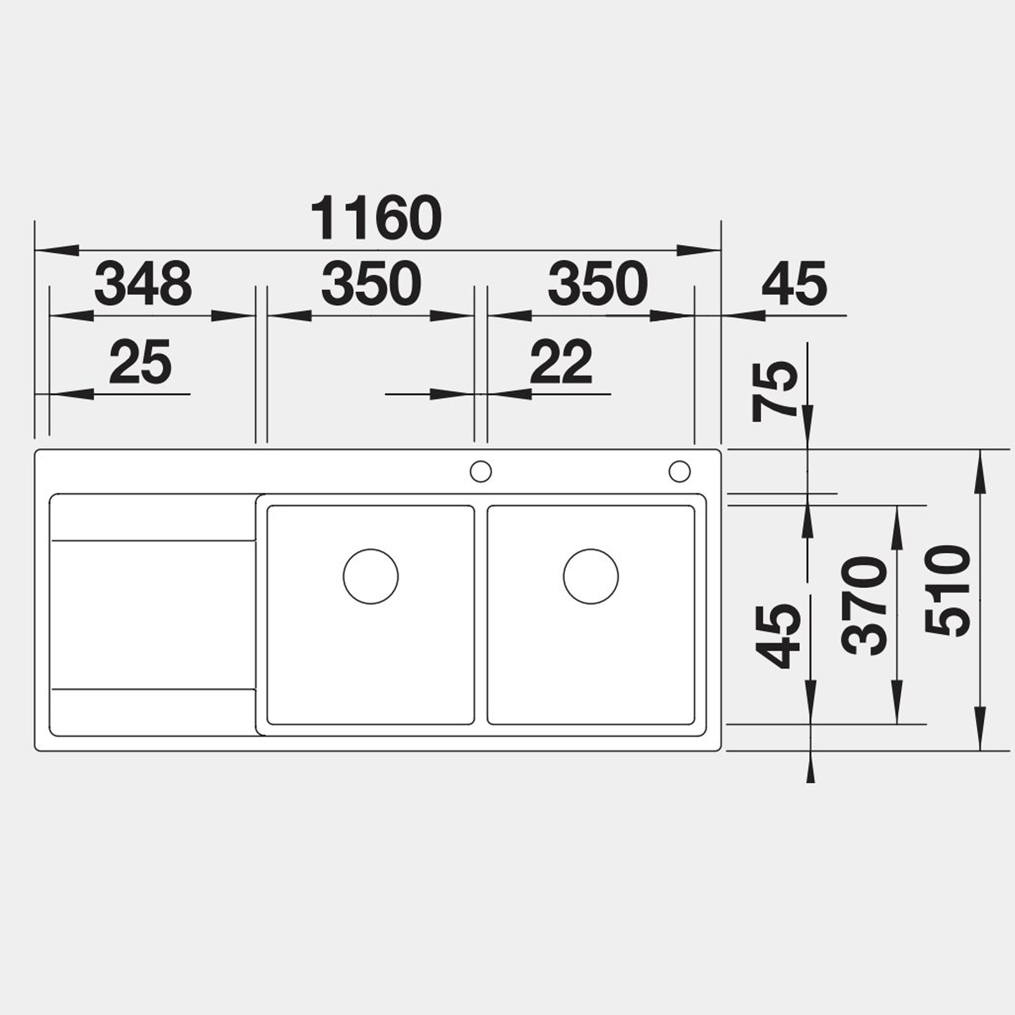 Blanco Double Bowl Sink With Drainer DIVON8SRK5. Buy Online with