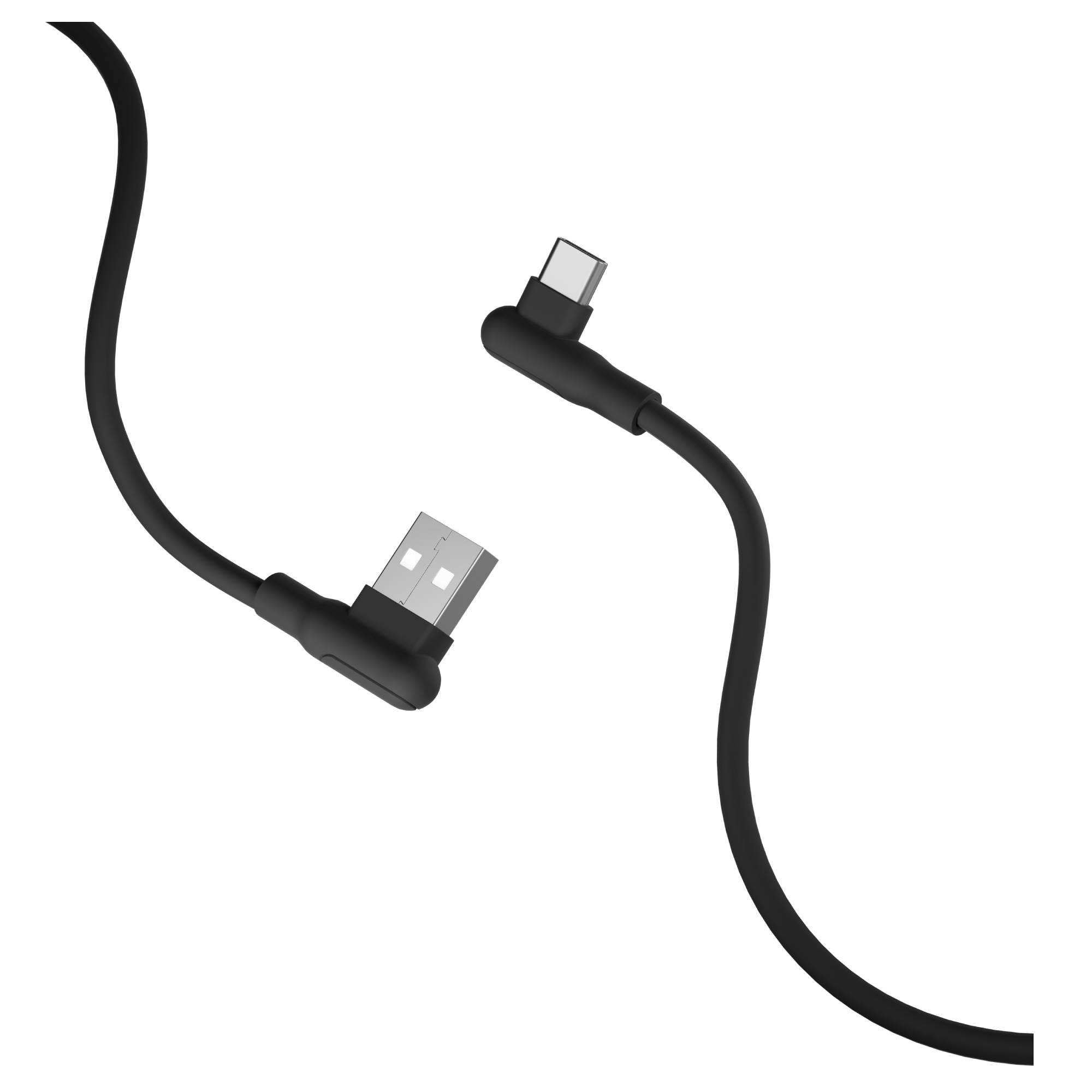 Cygnett DriveSync 70cm Magnetic Silicone USB-A to USB-C Right Angled Cable CY5665CCACB