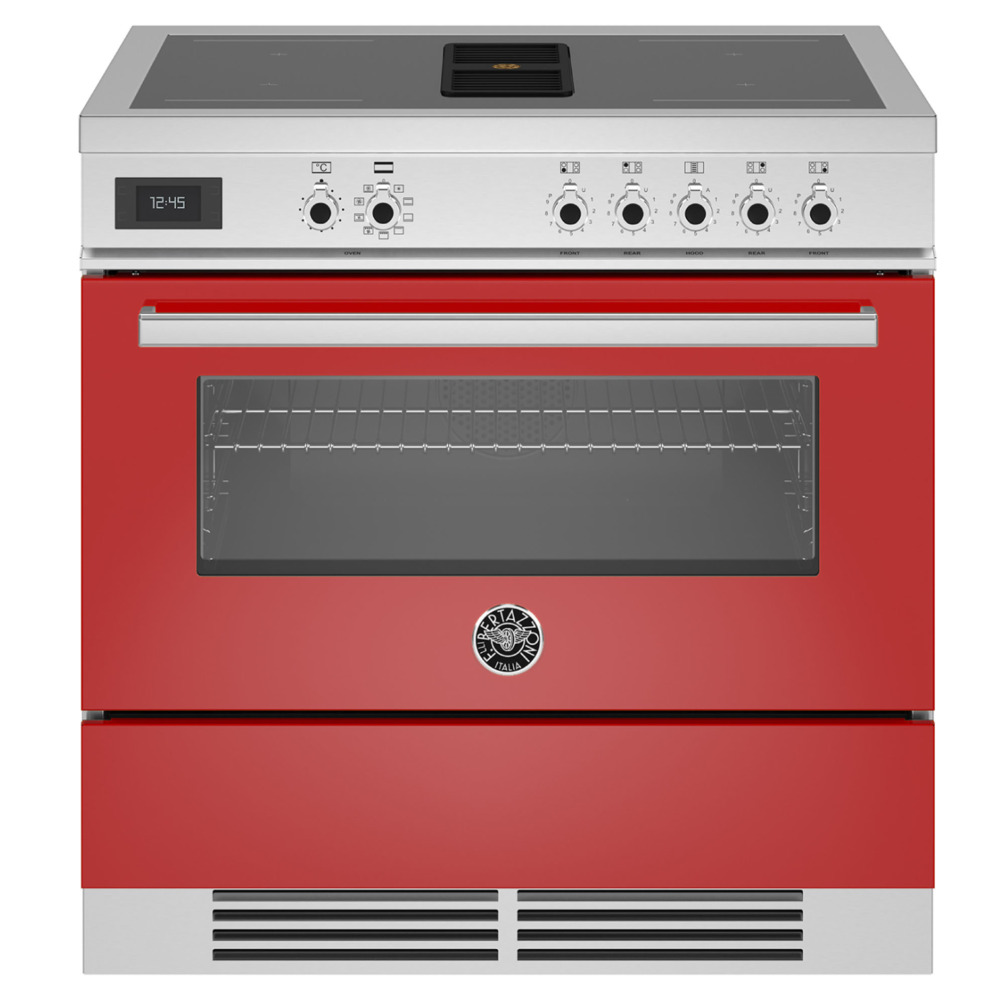 Bertazzoni 900mm Air-Tec 3 in 1 Induction Cooker - Red PROCH94I1EROT