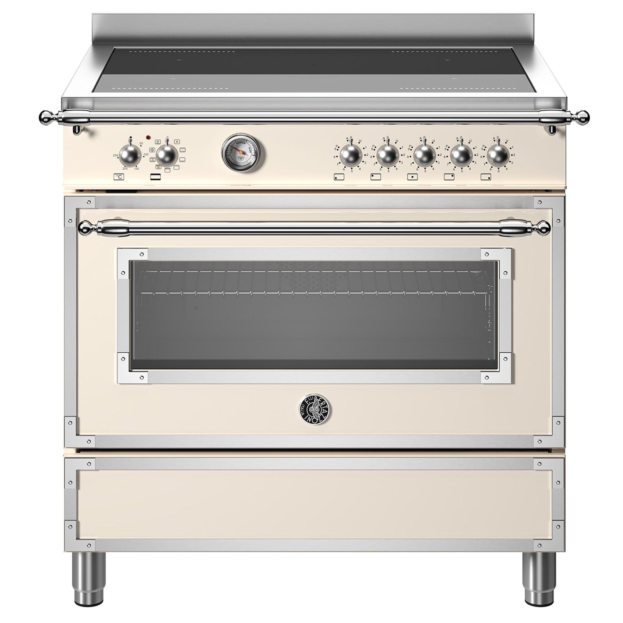 Bertazzoni Heritage 900mm Induction Cooker - Avorio (Ivory) HER95I1EAVT
