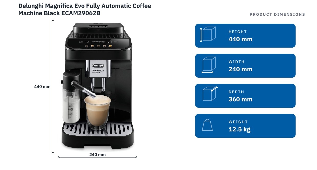 Delonghi Magnifica Evo Fully Automatic Coffee Machine Black