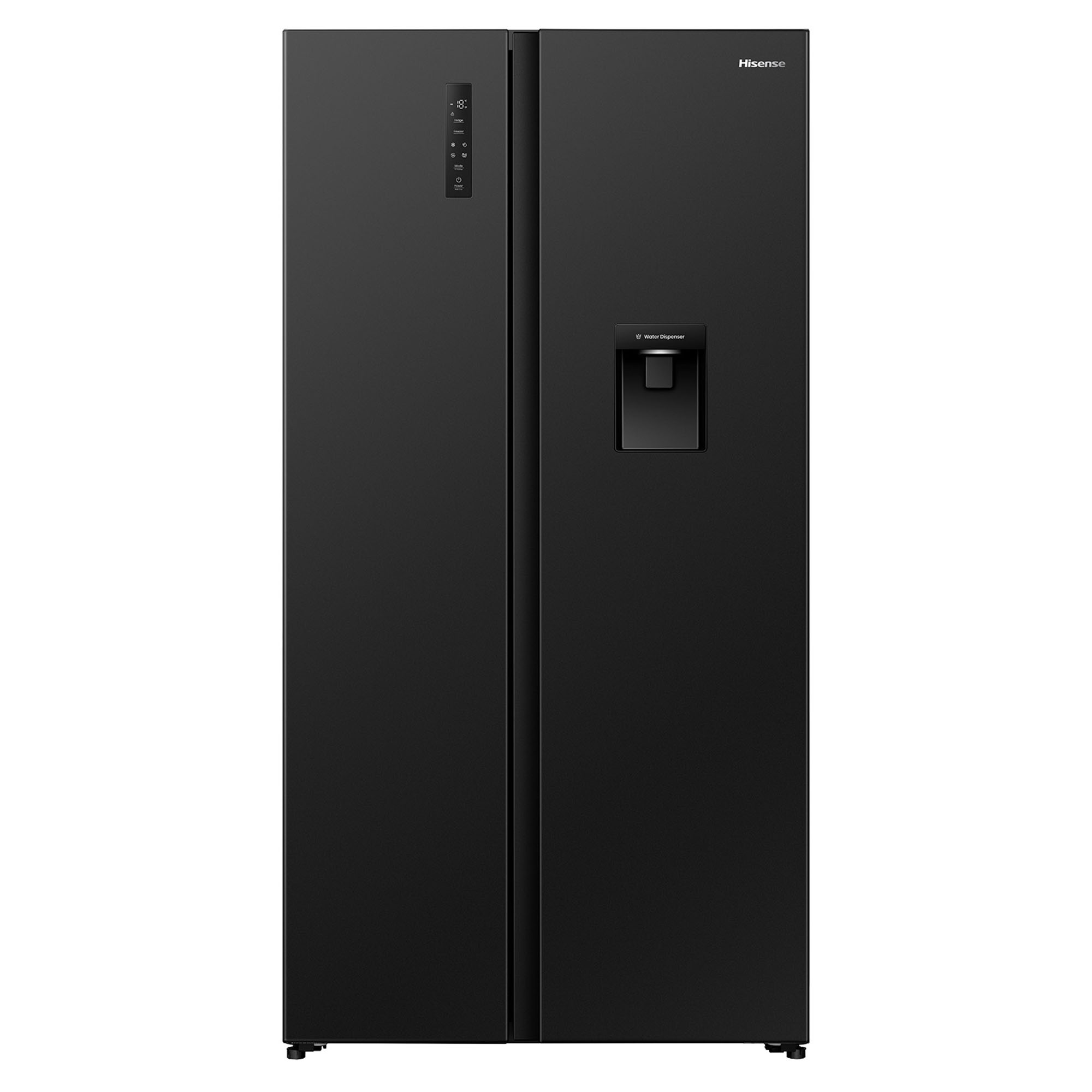 Hisense 541L PureFlat Side by Side Fridge Black HRSBS540BW