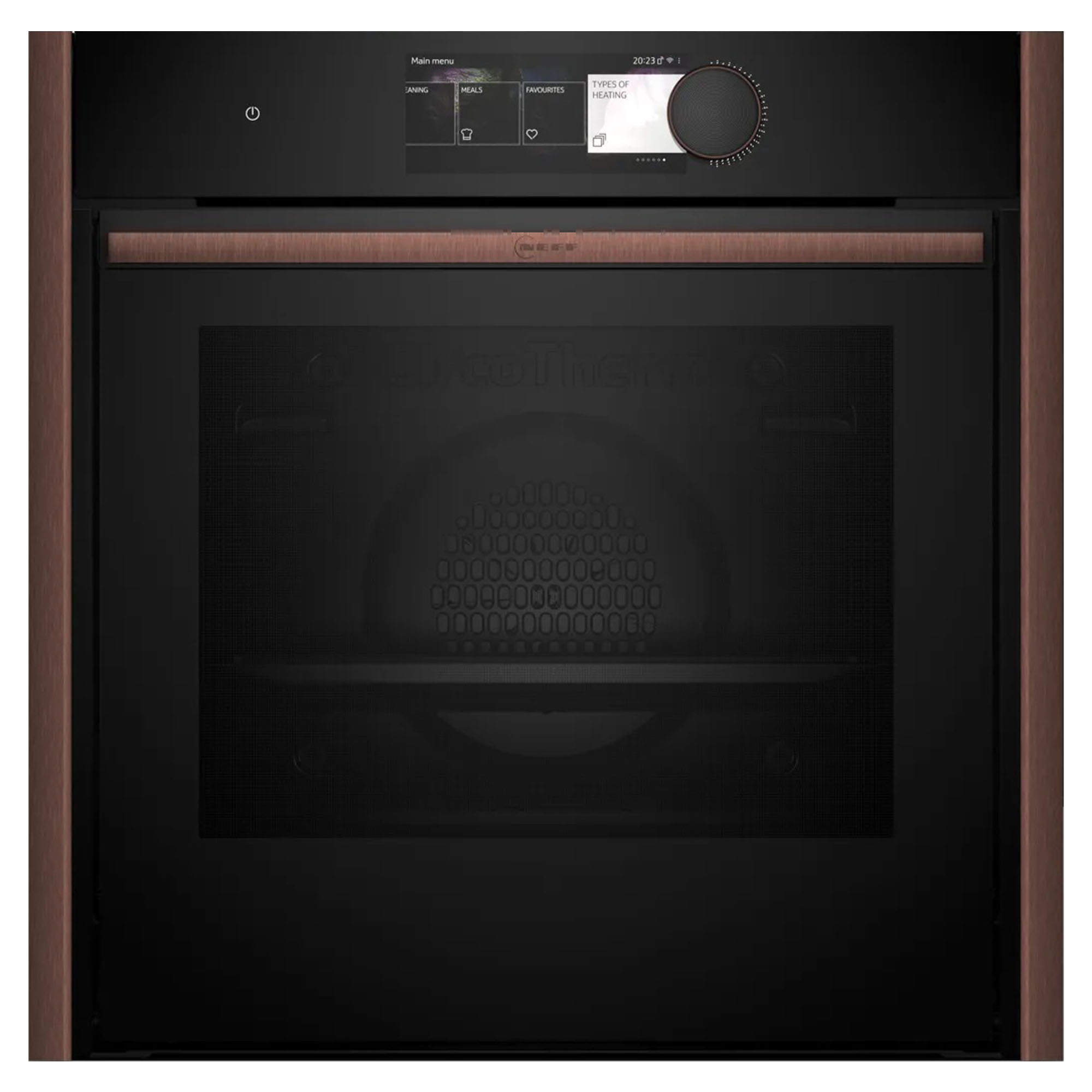 Neff Slide & Hide® Oven with FullSteam with Brushed Bronze Side Trims / Handle and TwistPad Flex B69FY5CY0A-BB