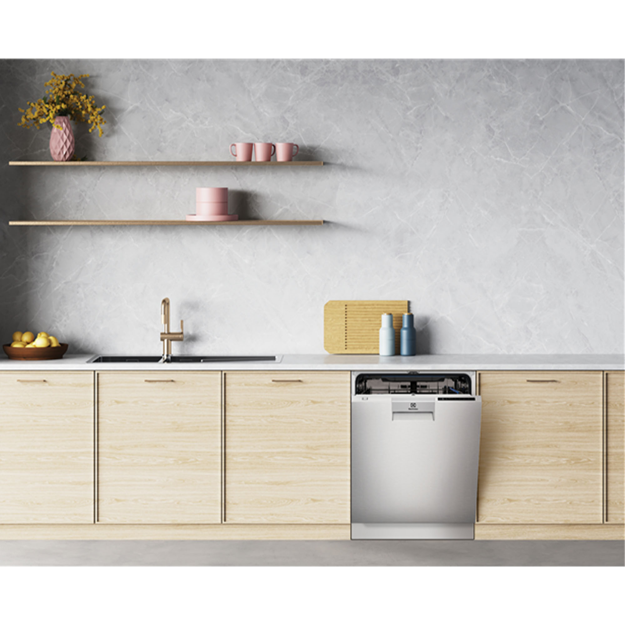 Electrolux 60cm built under dishwasher with ComfortLift Stainless Steel ESF97400ROX. Buy