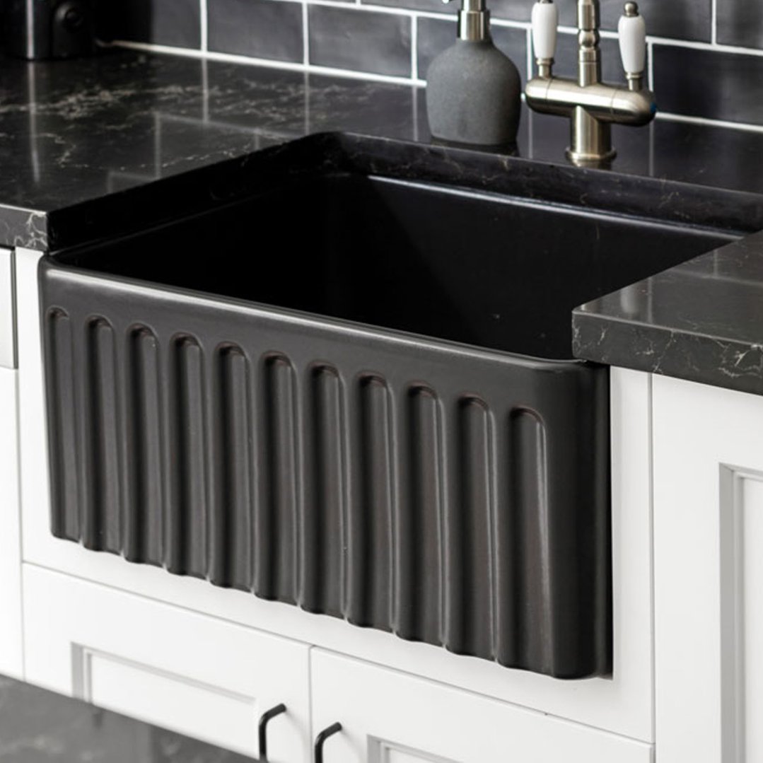Turner Hastings Novi 60x46 Fireclay Butler Sink - Matte Black NO60FS-MB