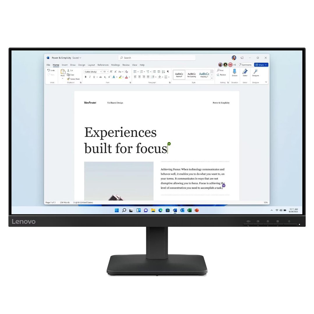 Lenovo L24-4e 23.8" FHD 100Hz Monitor 68C2KAC1AU