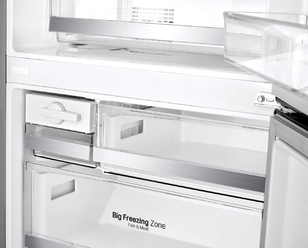 LG 420L Bottom Mount Fridge Platinum GB455PL