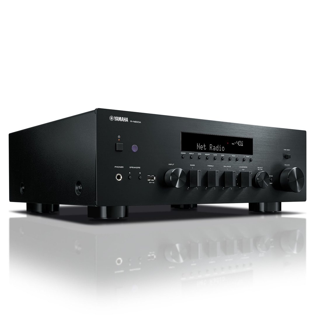 Yamaha 2CH 80W HiFi Network Receiver - Black R-N600AB