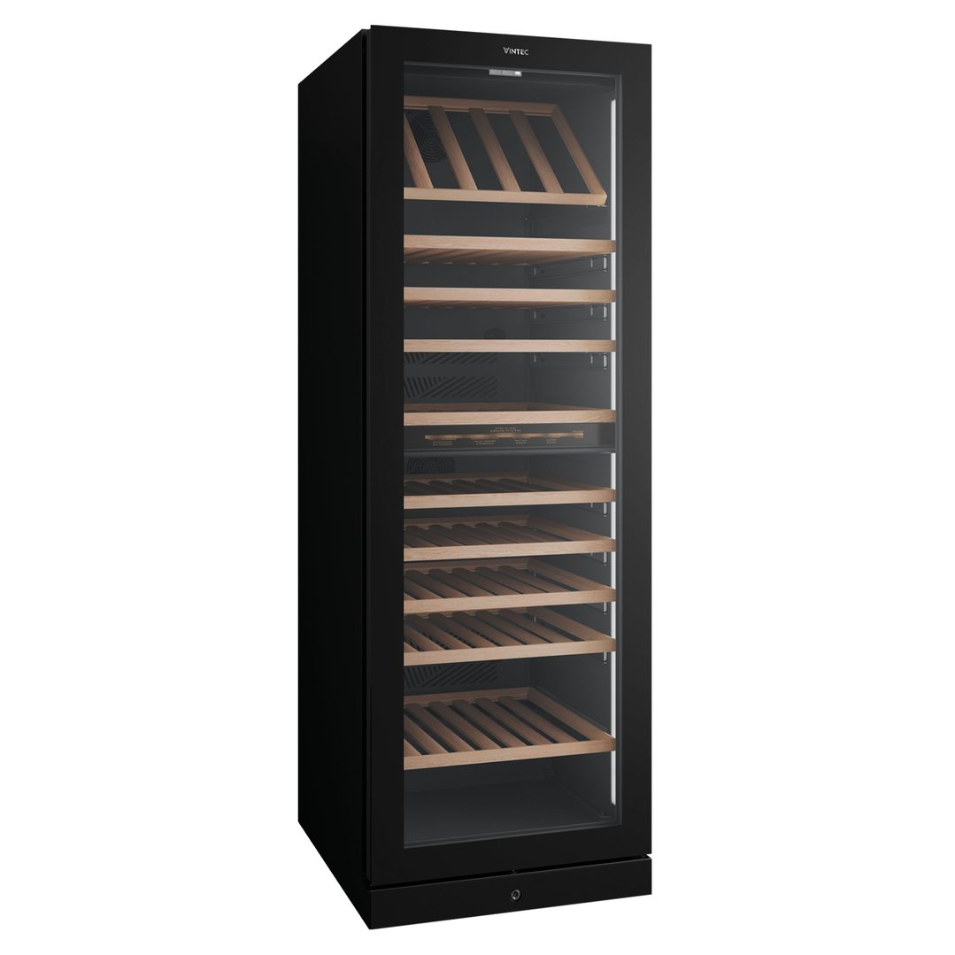 Vintec 129 Bottle Dual Zone Wine Cabinet - Black VWD175FAB-X