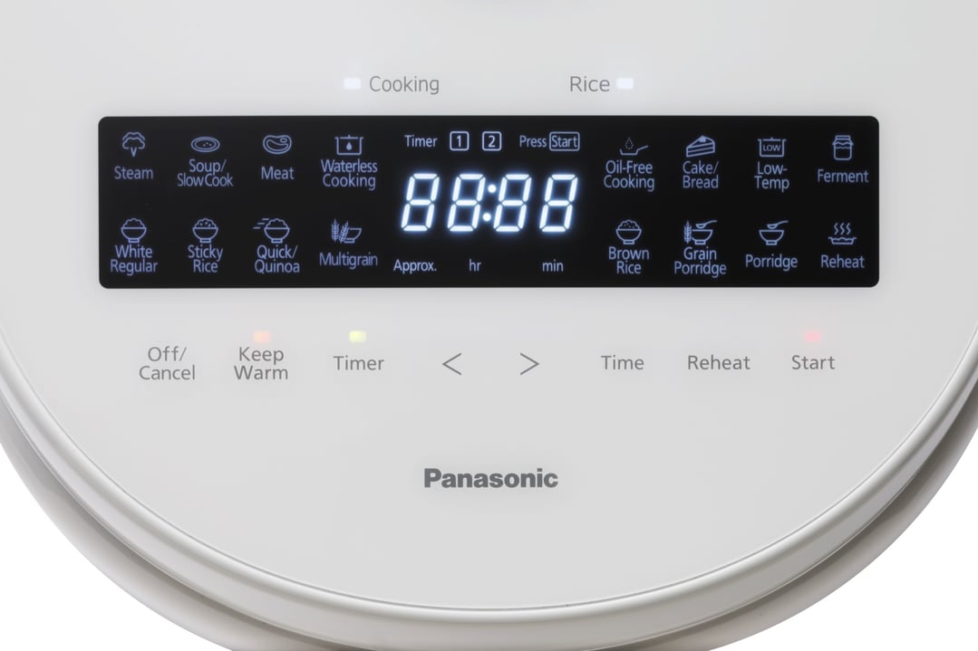 Panasonic Premium 5.5-cup Rice & Multi Cooker with 16 Auto Menus SR-DK104WST