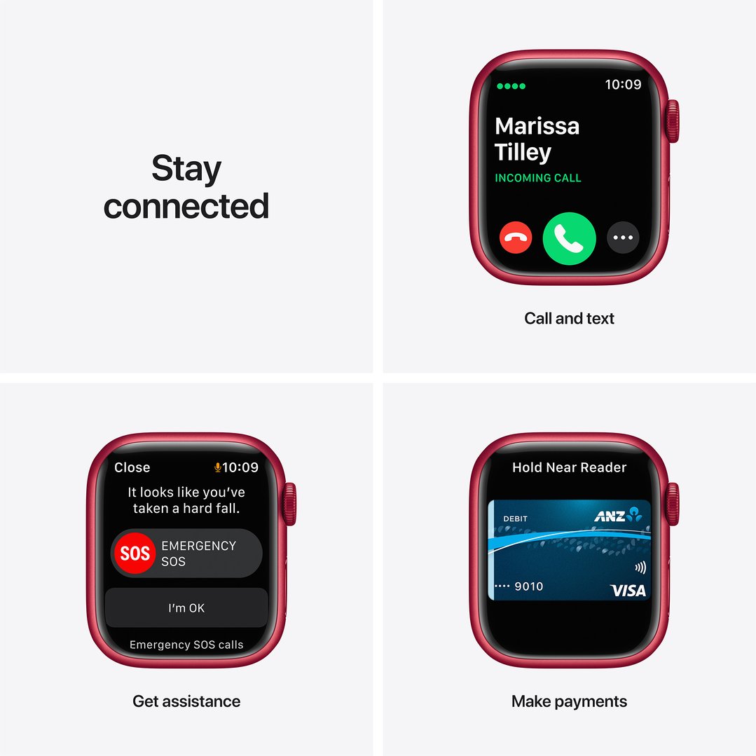 Apple Watch Series 7 (GPS + Cellular) 45mm ProductRed Aluminium Case with ProductRed Sport Band MKJU3X/A