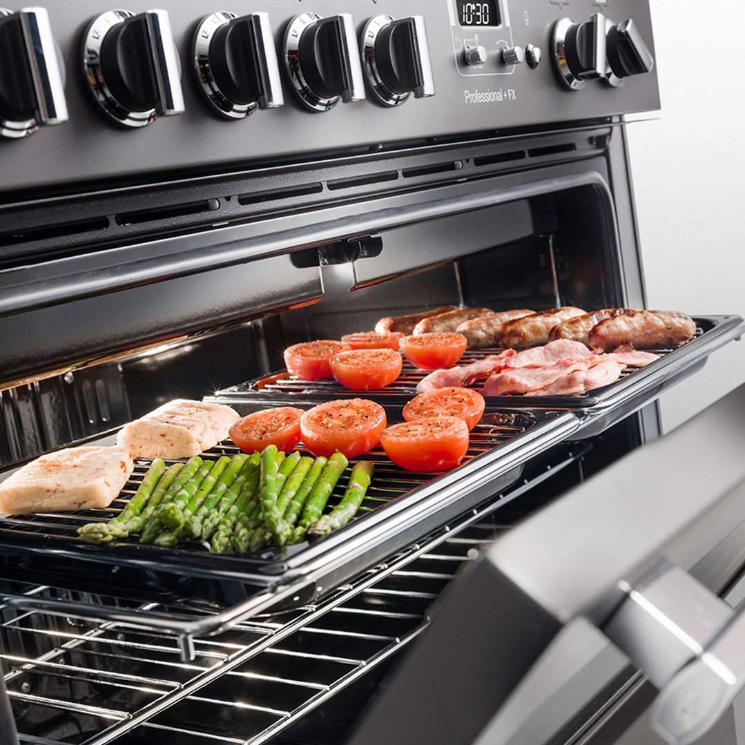 Falcon Professional+ FX 90CM Dual Fuel Range Cooker Slate/Chrome PROP90FXDFSLCH
