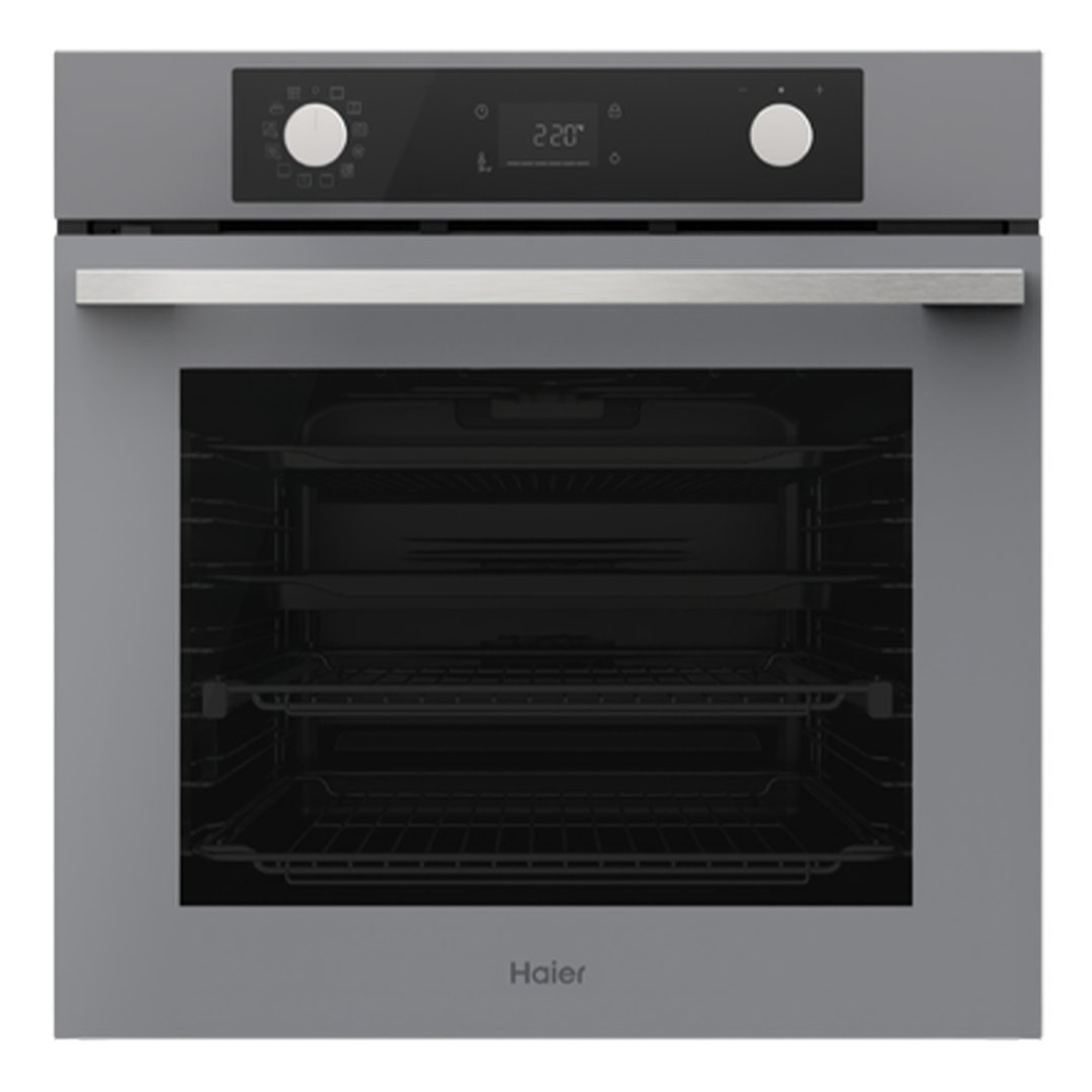 Haier 60cm 500 Series Built-in Oven, 12 Function (Grey Glass) HWO60S12EPG5