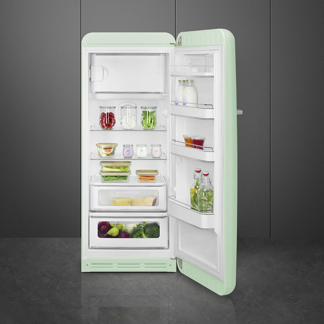 Smeg FAB 28 50’S Style Retro Refrigerator, Right Hand - Pastel Green FAB28RPG5AU
