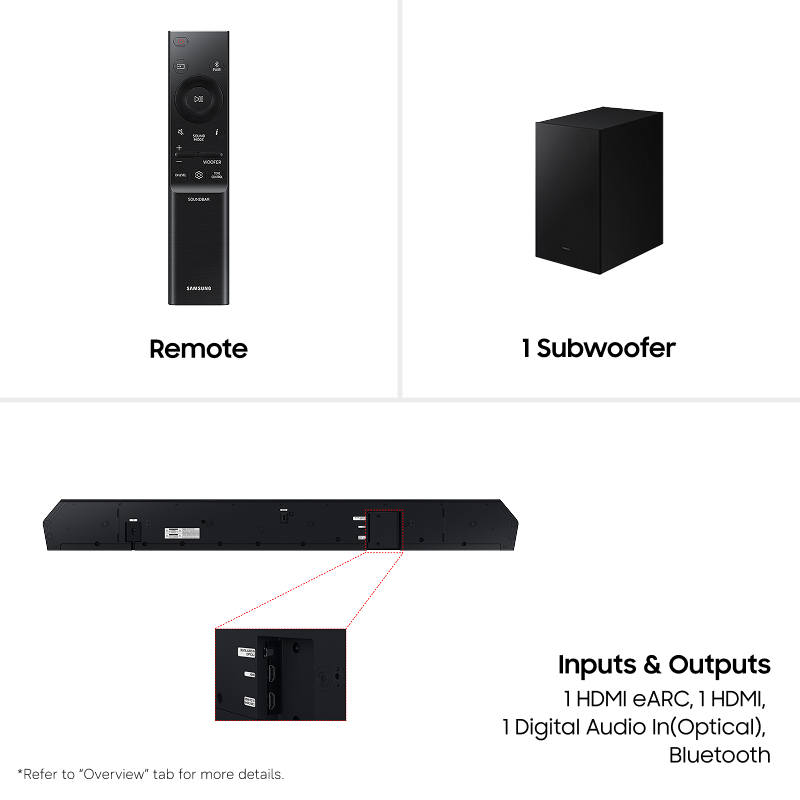 Samsung Q-series Soundbar HW-Q600H 3.1.2 ch Subwoofer (2026) HW-Q600H/XY