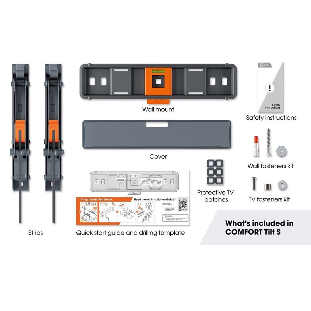 Vogels 19" to 43" Small Tilt TV Wall Mount TVM3215B