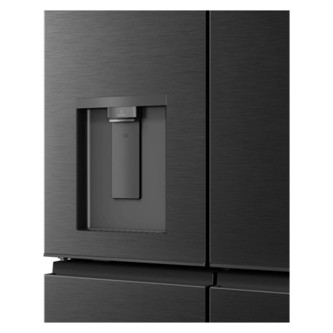 Haier 675L, Quad Door Refrigerator Freezer, Water, Non-Plumbed, Black HRF690YHC