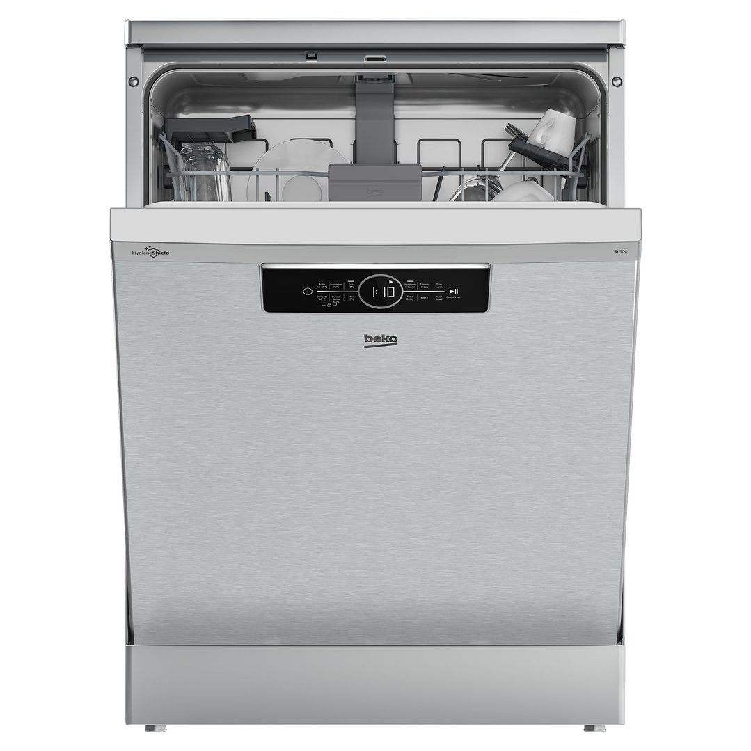 Beko 14 Place Setting Freestanding Dishwasher Platinum Steel BDFB1430X