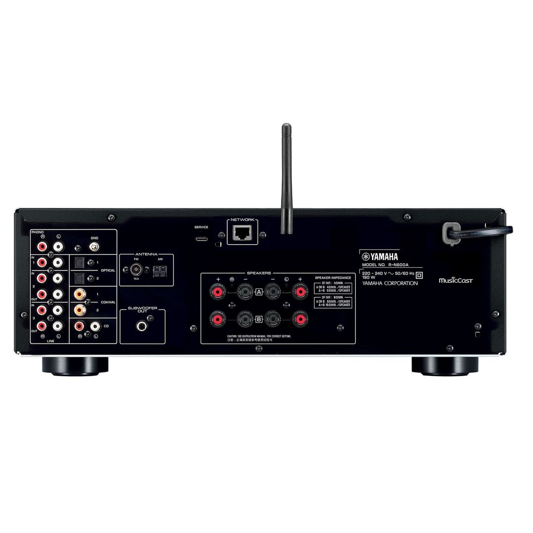 Yamaha 2CH 80W HiFi Network Receiver - Black R-N600AB