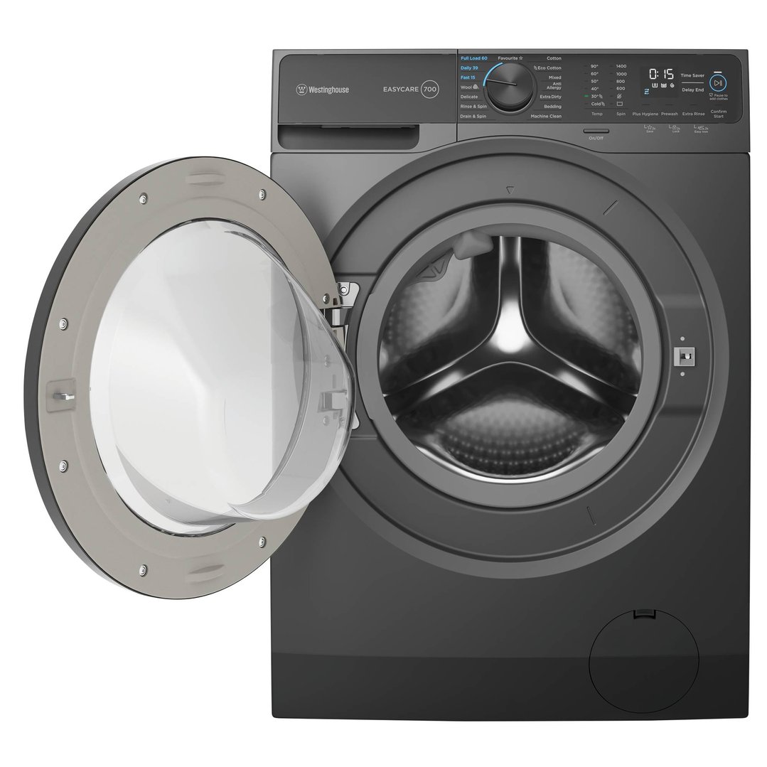 Westinghouse 10kg EasyCare 700 Front Load Washing Machine Dark Onyx WWF1044M7SAS