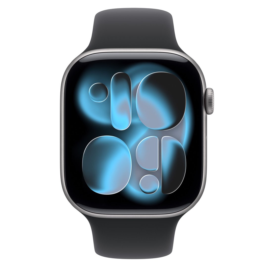 Apple Watch Series 11 46mm Space Grey Aluminium Case GPS Sport Band (M/L) (Black) MEV44X/A