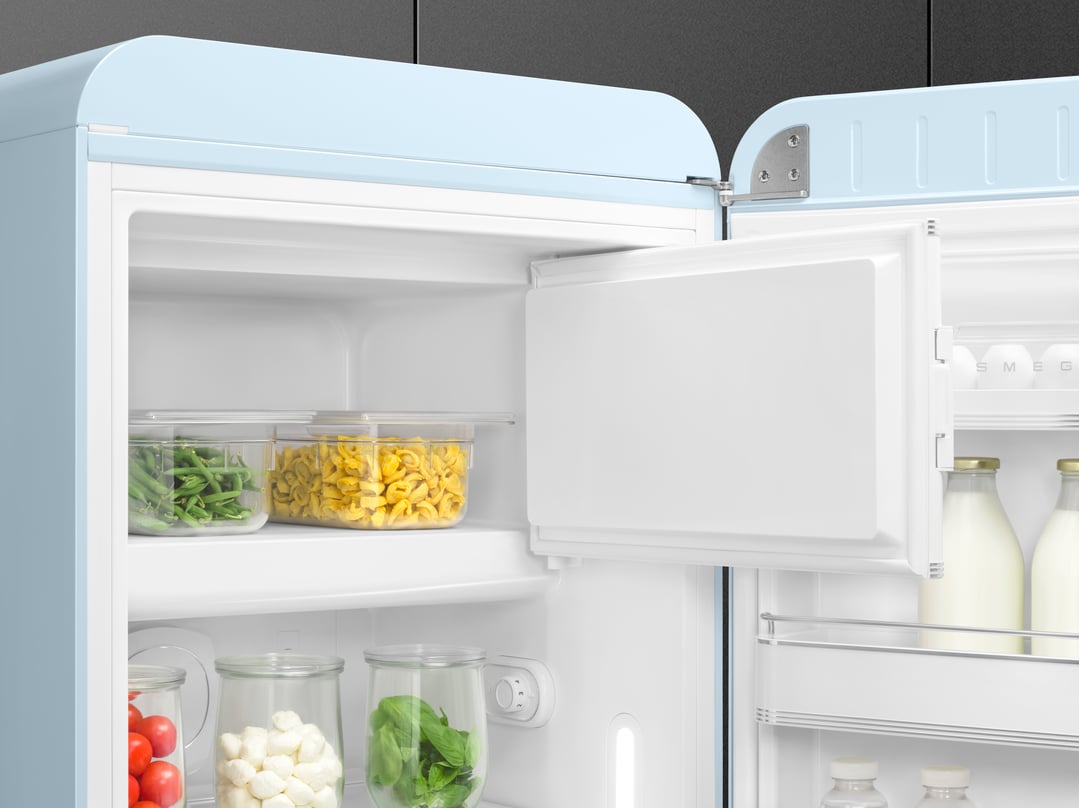 Smeg FAB 28 50’S Style Retro Refrigerator, Right Hand - Pastel Blue FAB28RPB5AU