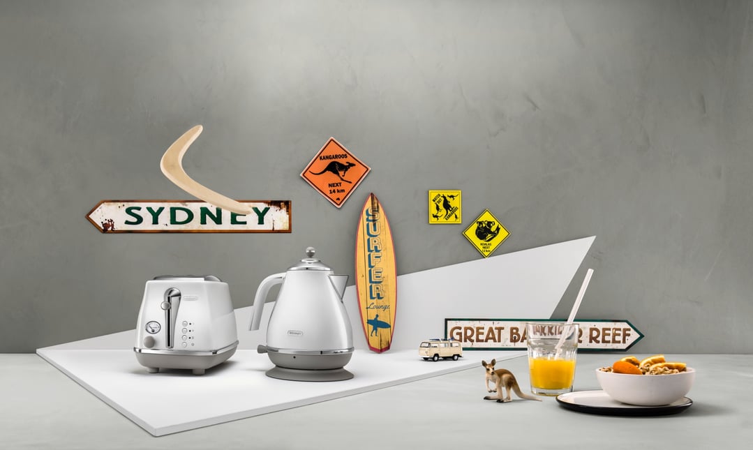 Delonghi Icona Capitals 2 Slice Toaster Sydney White CTOC2003W
