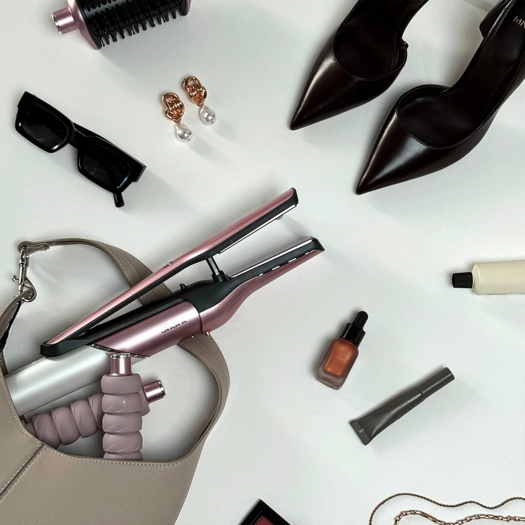Shark Glam Hot Tool Air Drying & Styling System with accessories on a white surface