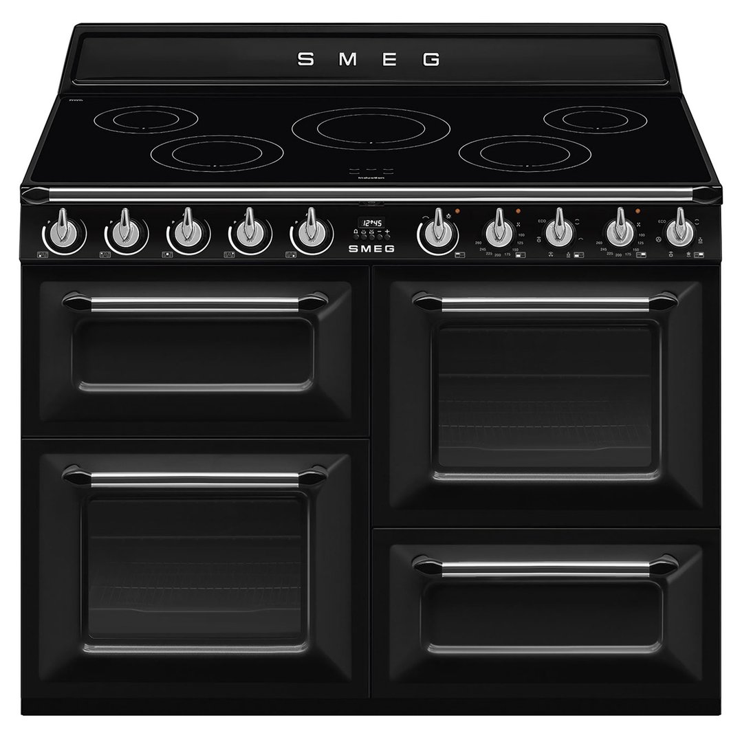 Smeg 110cm Victoria Freestanding Cooker with Induction Hob Black