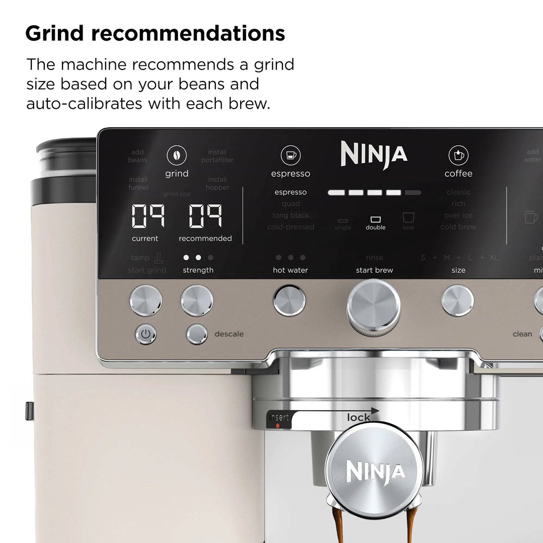 Ninja Luxe Café Premier Espresso Machine - Oat Milk ES601WH