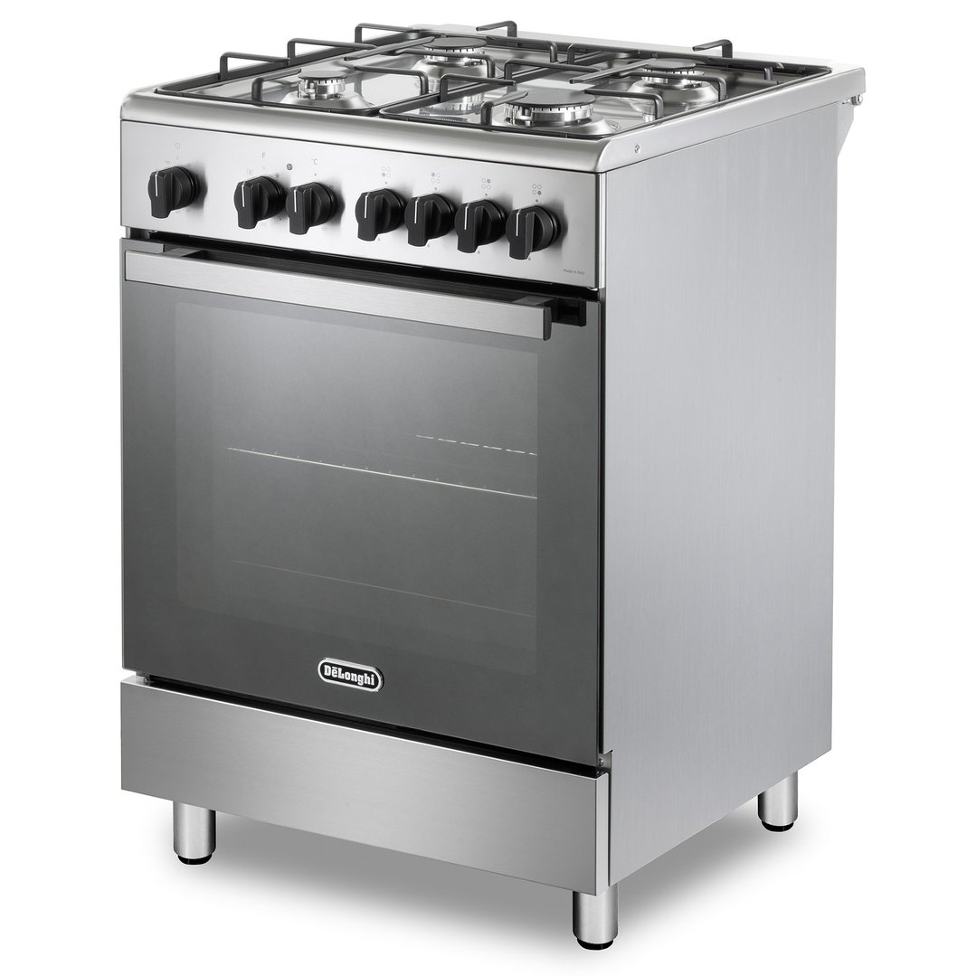 Delonghi 60cm Freestanding Dual Fuel Cooker - Stainless Steel DMX64LDC