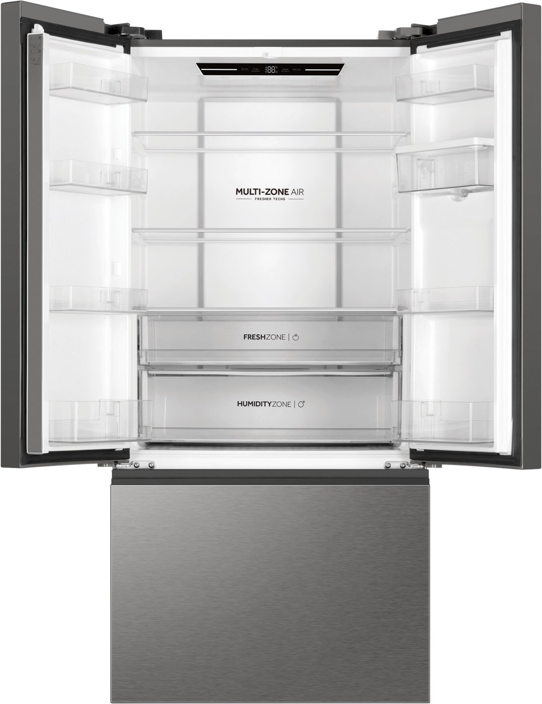 Haier 509L 500 Series French Door Refrigerator Freezer Satina HRF510FHS