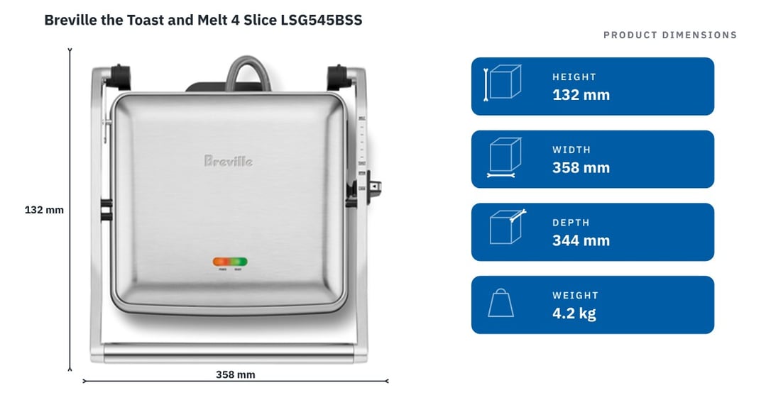 Breville the Toast and Melt 4 Slice LSG545BSS