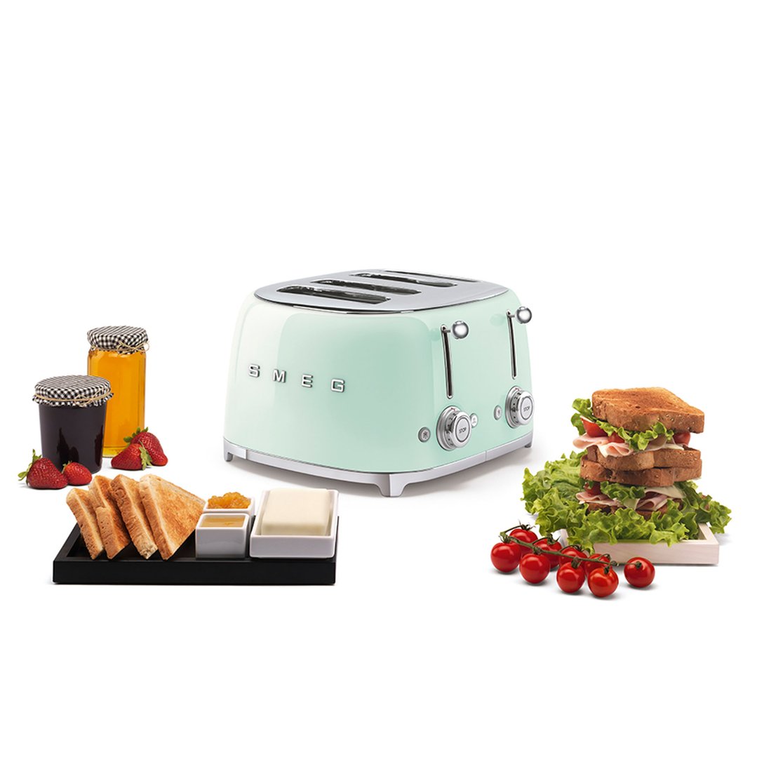 Smeg 50's Style 4 Slice Toaster Pastel Green TSF03PGAU
