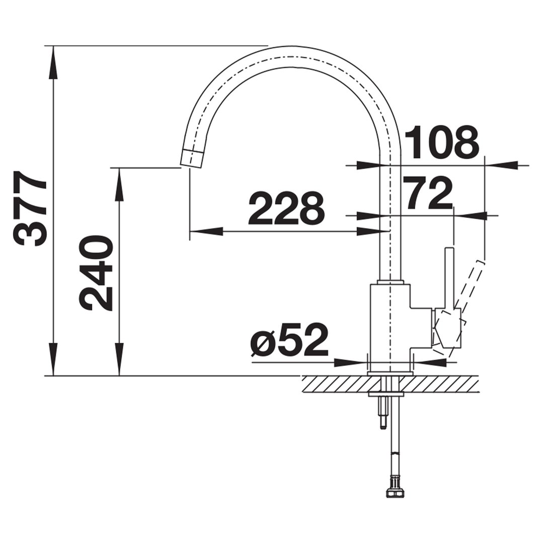 Blanco Single Lever High Arch Tap. MIDAXLA