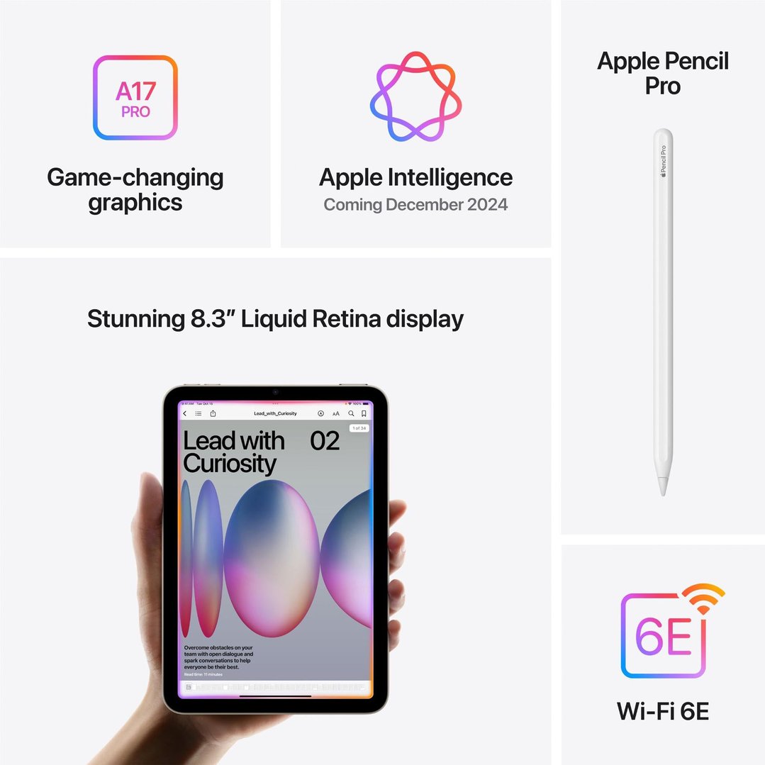 Apple iPad Mini 8.3" (A17 Pro) WiFi 128GB Space Grey MXN63X/A