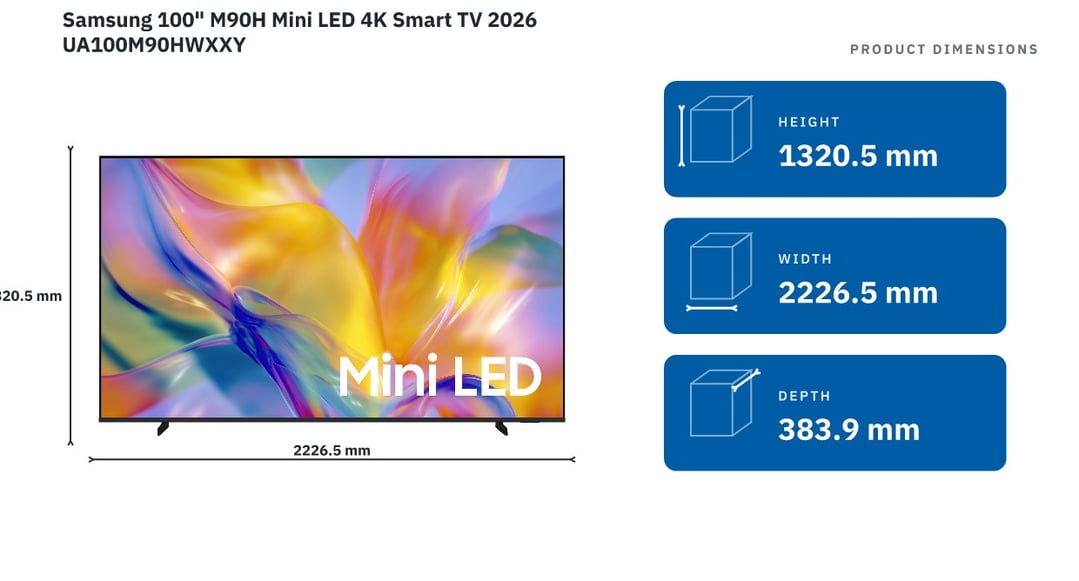 Samsung 100" M90H Mini LED 4K Smart TV 2026 UA100M90HWXXY
