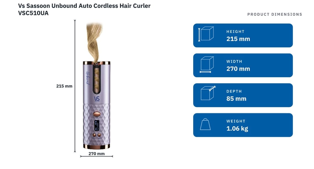 Vs Sassoon Unbound Auto Cordless Hair Curler VSC510UA