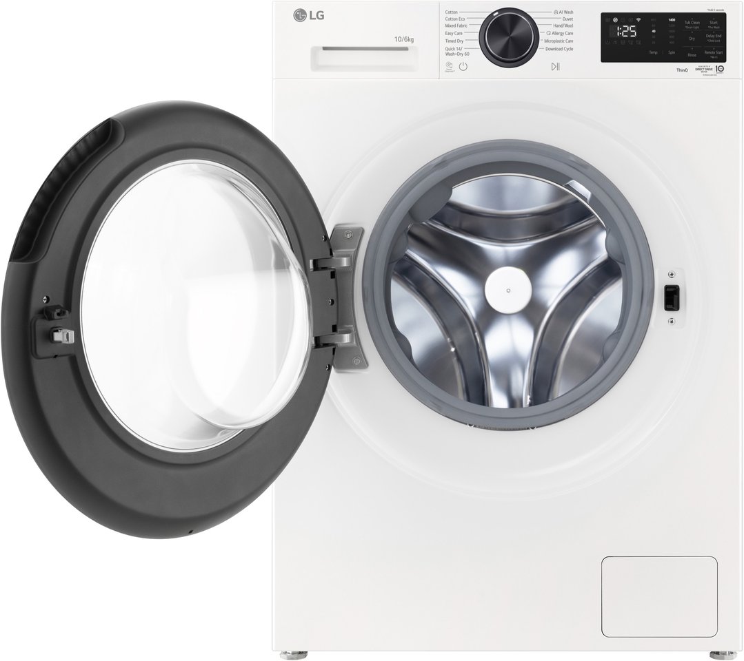 LG 10/6kg Series 3 Front Load Washer Dryer Combo - AI Wash - White WXC3-1410W