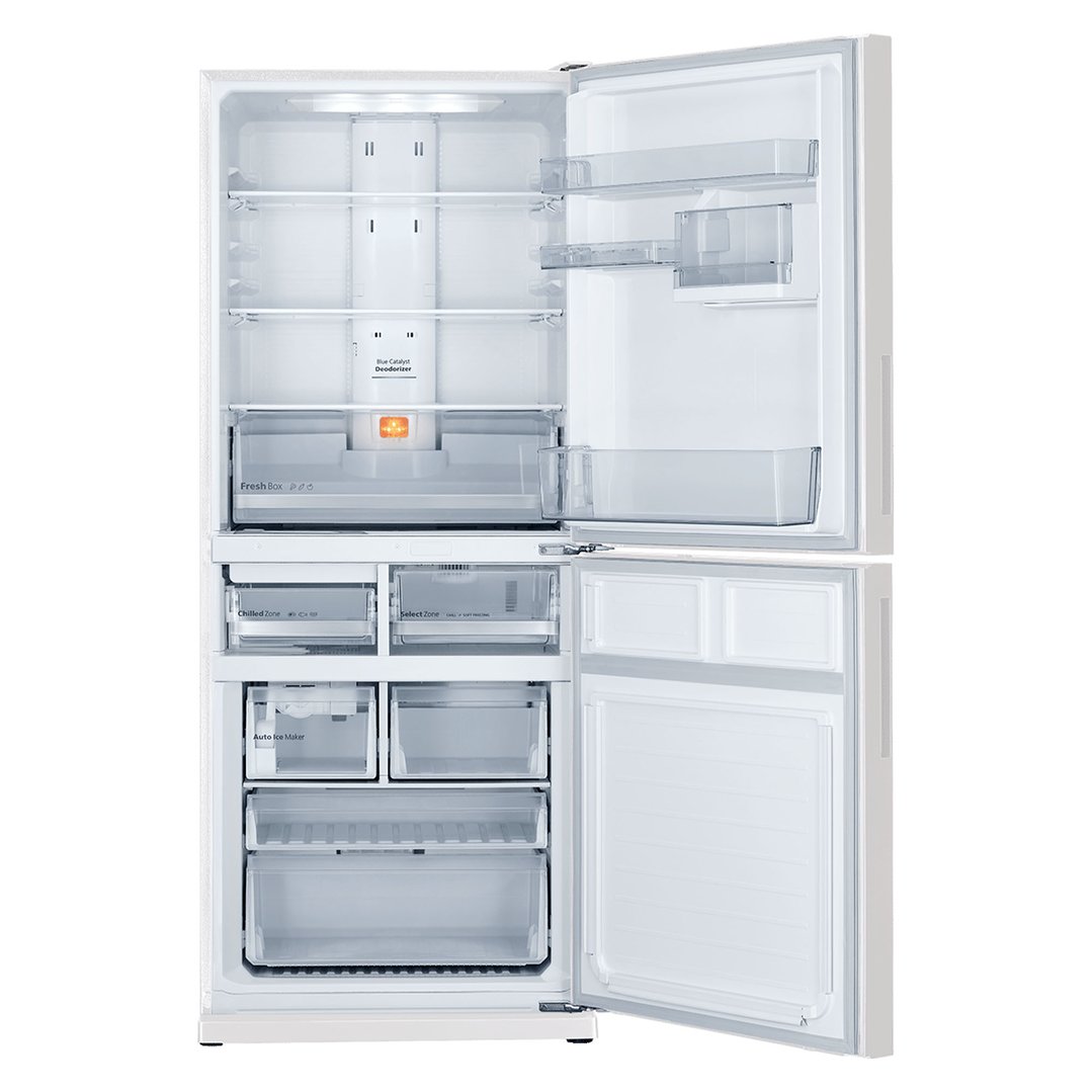 Mitsubishi Electric HGS Glass Series 421L Bottom Mount - Glacier White MR-HGS421EX-GWH-A