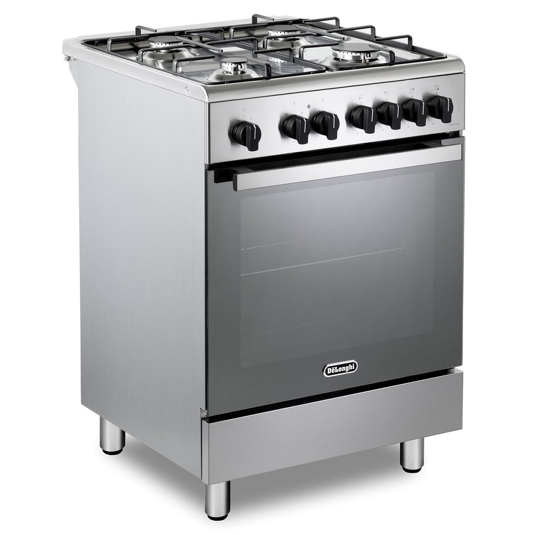 Delonghi 60cm Freestanding Dual Fuel Cooker - Stainless Steel DMX64LDC