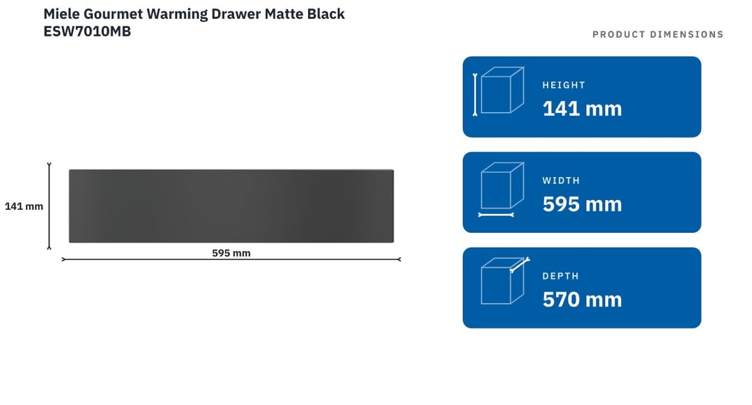 Miele Gourmet Warming Drawer Matte Black ESW7010MB