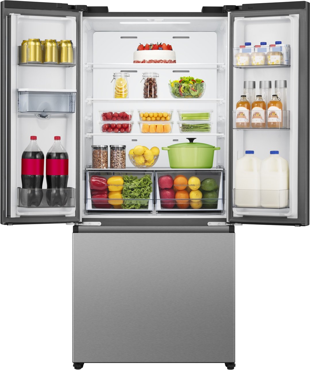 Hisense 544L PureFlex French Door Fridge - Silver HRFD537SW