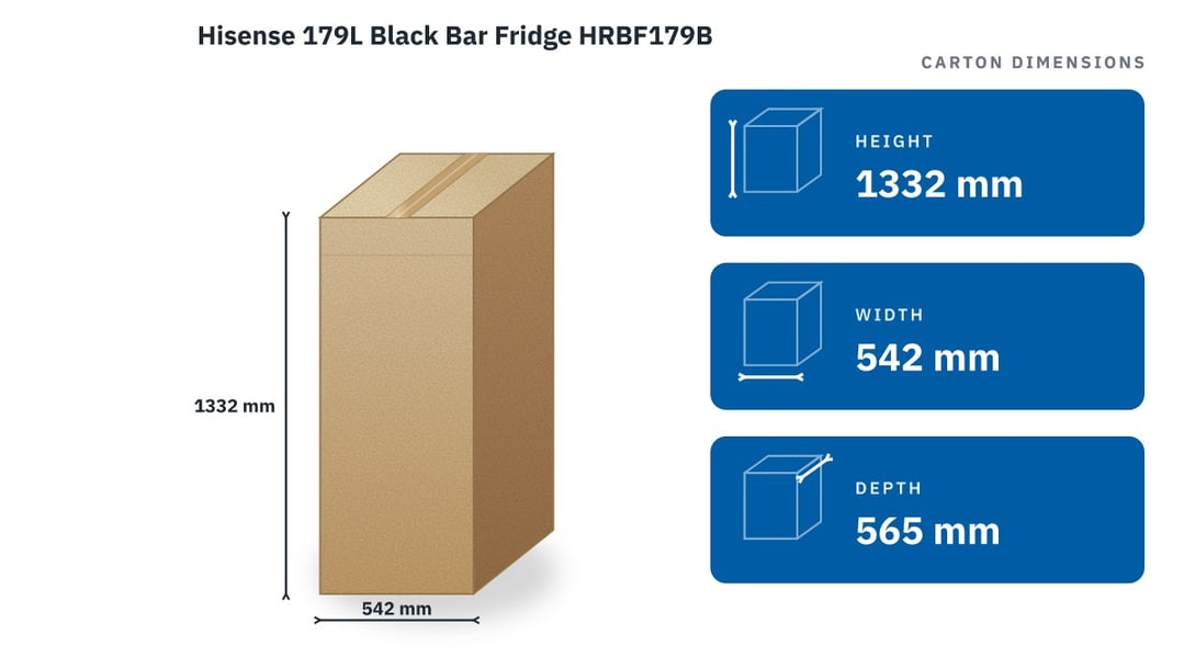Hisense 179L Black Bar Fridge HRBF179B