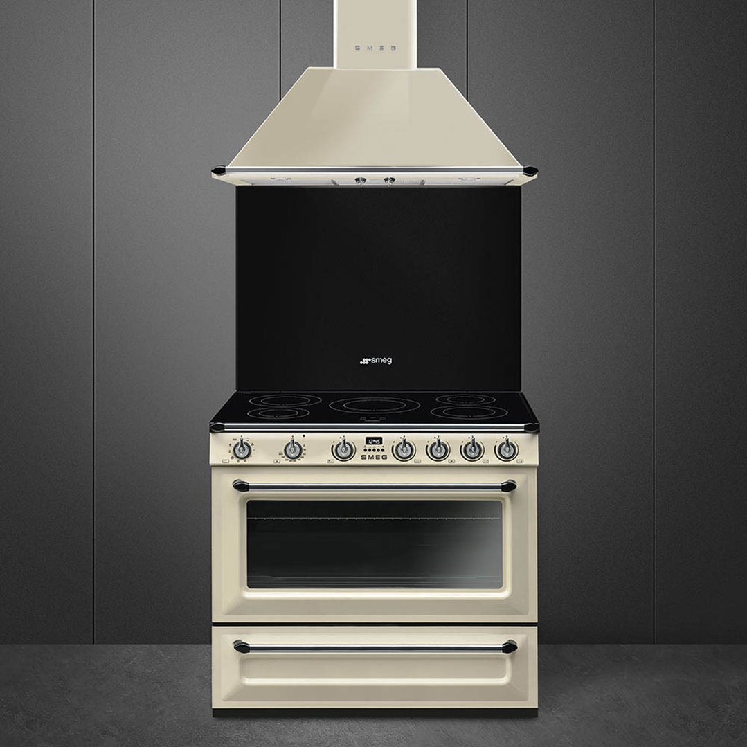 Smeg 90cm Victoria Freestanding Cooker with Induction Hob Cream TR90IP2
