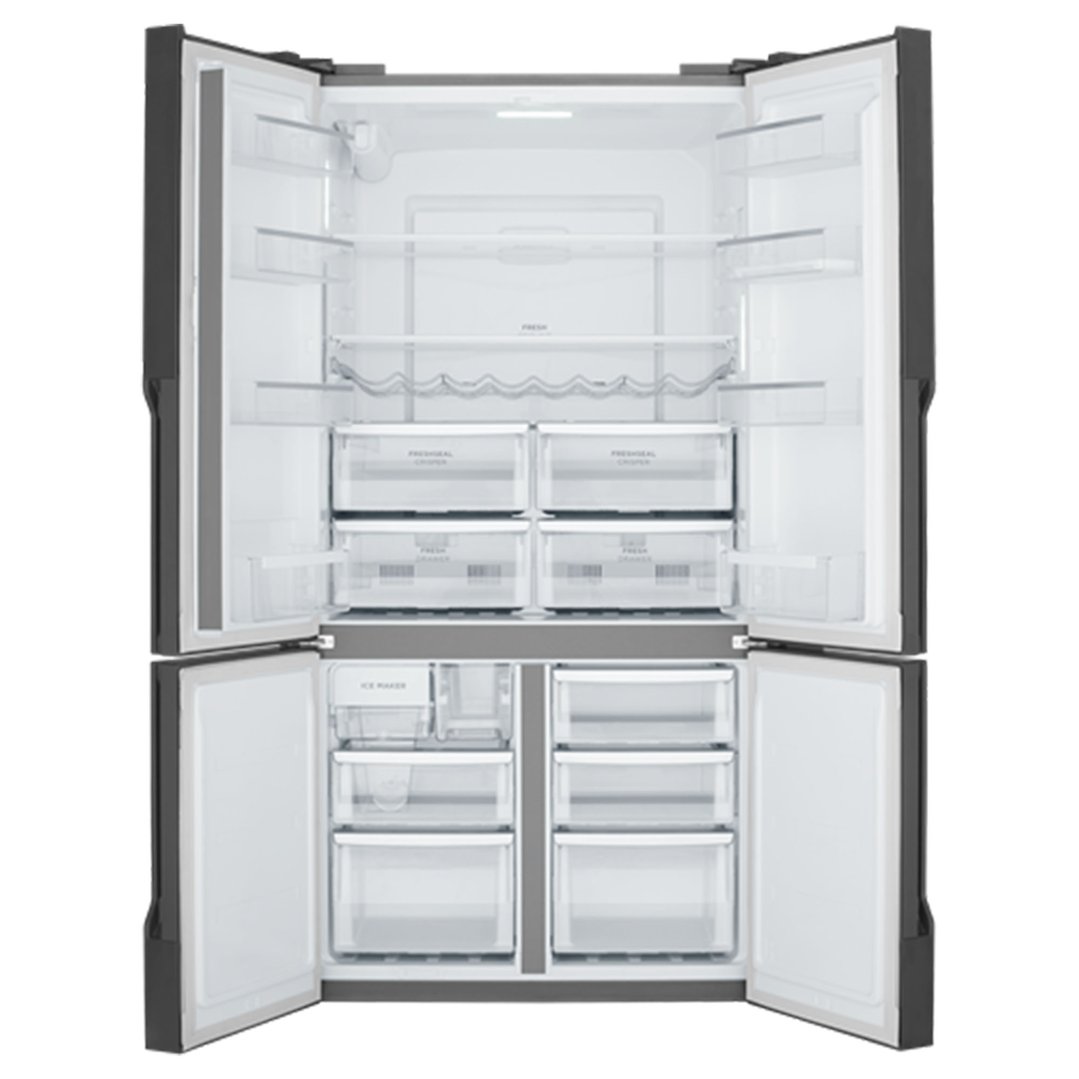Westinghouse 564L French Quad Door Refrigerator with Plumbed Ice & Water Dispenser Matte Black WQE5650BA