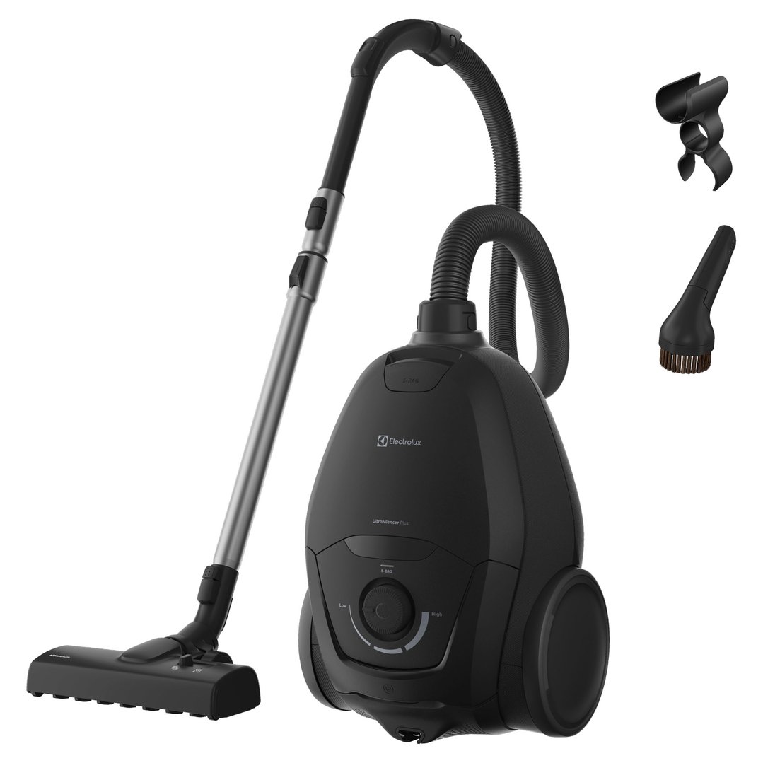 Electrolux Canister Bagged Vacuum Cleaner, Ultra Silencer Plus - Ebony Black EFB71113EB