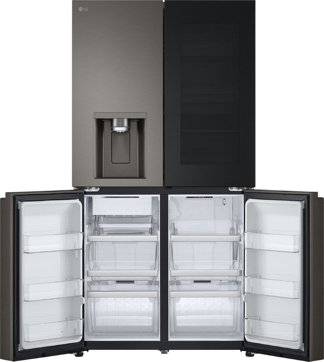 LG 642L French Door Fridge in Black Stainless Finish GF-V700BSLC